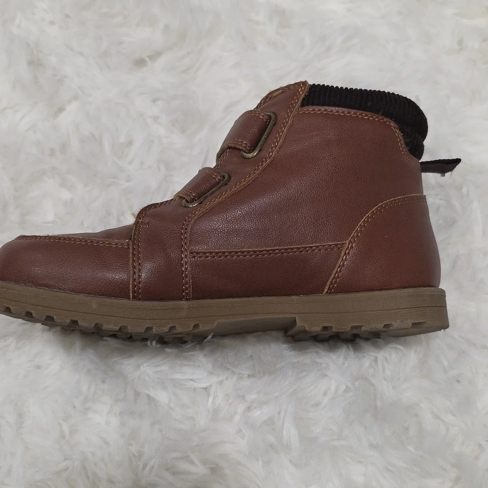 Gymboree Brown Kids Boots with Velcro Straps. Size 13